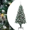 vidaXL Dirbtinė Kalėdų eglutė Žalia 180 cm PVC, plienas ir plastikas