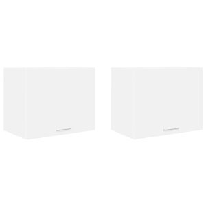 vidaXL Pakabinama spintelė su saugykla 2 pcs Balta 50 x 31 x 40 cm
