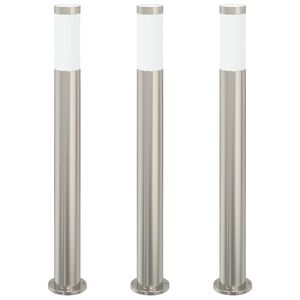 vidaXL &Scaron;viestuvai stulpeliams, 3 vnt., 80 cm, nerūdijantis plienas, IP44