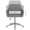 vidaXL Pasukama biuro kėdė, &scaron;viesiai pilkos spalvos, audinys