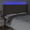 vidaXL Galvūgalis su LED, taupe spalvos, 163x16x118/128cm, audinys