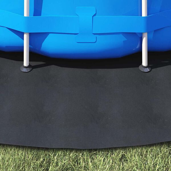 vidaXL Baseino dugno plėvelė Juoda Ø 396 cm Poliesterio geotekstilė