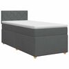 vidaXL Spyruoklinė lova su čiužiniu Tamsiai pilka 80 x 200 cm Audinys