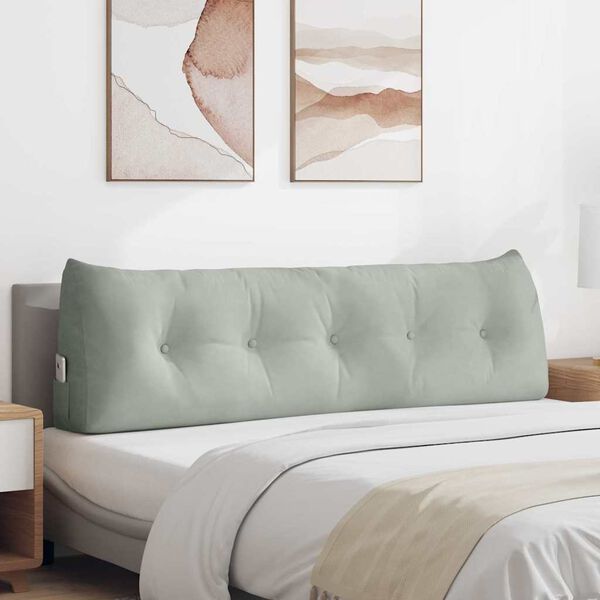 vidaXL Apsaugos Pagalvė &Scaron;viesiai pilka 160 x 24 x 50 cm Aksomas