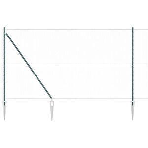 vidaXL Hexagonal Fence with Post 10 x 1,5 m PVC dengtas plienas Žalia