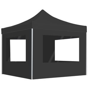 vidaXL I&scaron;skleidžiama palapinė su sienomis, antracito, 2x2m, aliuminis