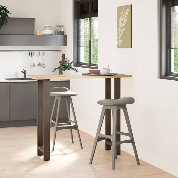 vidaXL Baro stalo kojos, 2 vnt., 40 x (110-111) cm, natūralus plienas