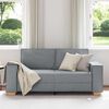 vidaXL Dvivietė sofa, šviesiai pilka, 140 cm, audinys