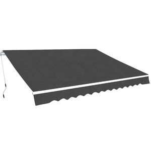 vidaXL Sulankstoma markizė, vald. rank. būd., 350cm, antracito spalvos