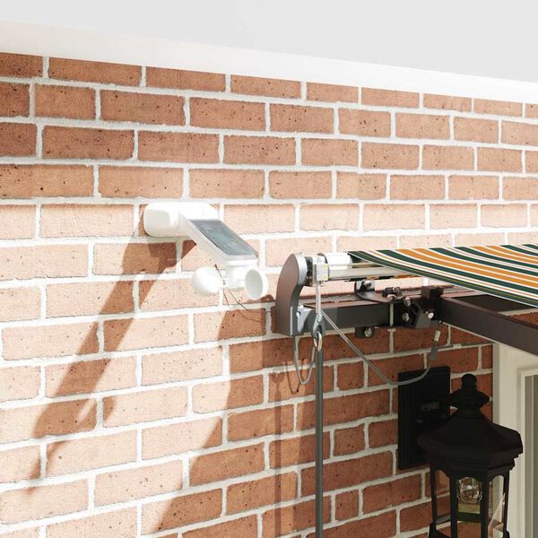 vidaXL Skėtis Audinys su Žalia ir geltona 400 &times; 300 cm Poliesteris