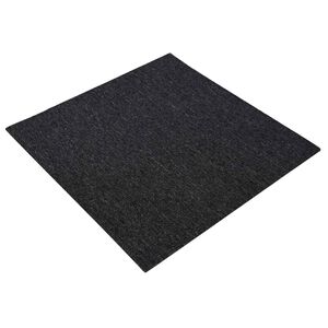 vidaXL Kilimų plytelė Tamsiai pilka 50 x 50 cm 4 vnt. PP ir Bitumas