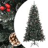 vidaXL Dirbtinė Kalėdų eglutė su stovu, žalios spalvos, 210cm, PVC