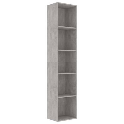 vidaXL Spintelė knygoms, betono pilka, 40x30x189cm, apdirbta mediena