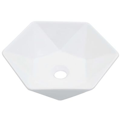vidaXL Praustuvas, baltos sp., 41x36,5x12cm, keramika