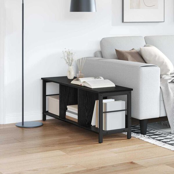 vidaXL Knygų lentyna Juodas ąžuolas 102 x 32 x 40,5 cm