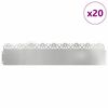 vidaXL Vejos borteliai 20 pcs Sidabro 103 x 0,05 x 22 cm
