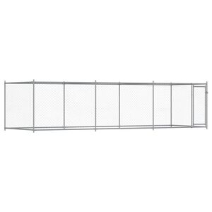 vidaXL Narvas &scaron;unims su durimis, pilkas, 6x2x1,5m, plienas