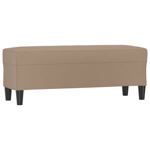 vidaXL Suoliukas, kapučino spalvos, 100x35x41cm, dirbtinė oda