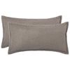 vidaXL Pagalvėlės užvalkalas 2 pcs HOUTEN &Scaron;viesiai pilka 40 x 70 cm