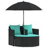 vidaXL Sodo sofa 8 vnt. poliratanas Juoda ir turkio