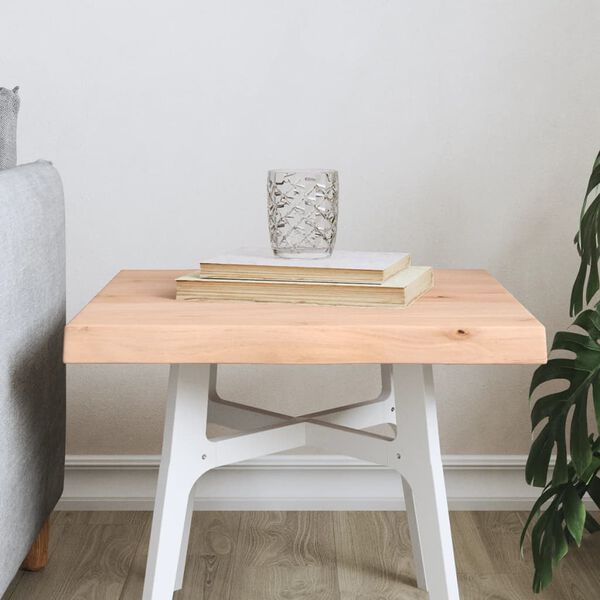 vidaXL Stalviršis, 40x40x(2-4) cm, medienos masyvas, su gyvu kraštu