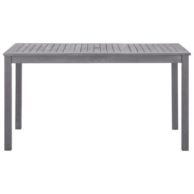 vidaXL Sodo stalas, baltintas pilkas, 140x80x74cm, akacijos masyvas