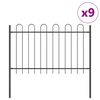 vidaXL Sodo tvora BOXTEL 9 vnt. 15,3 x 0,8 m Miltelinis plienas Pilka