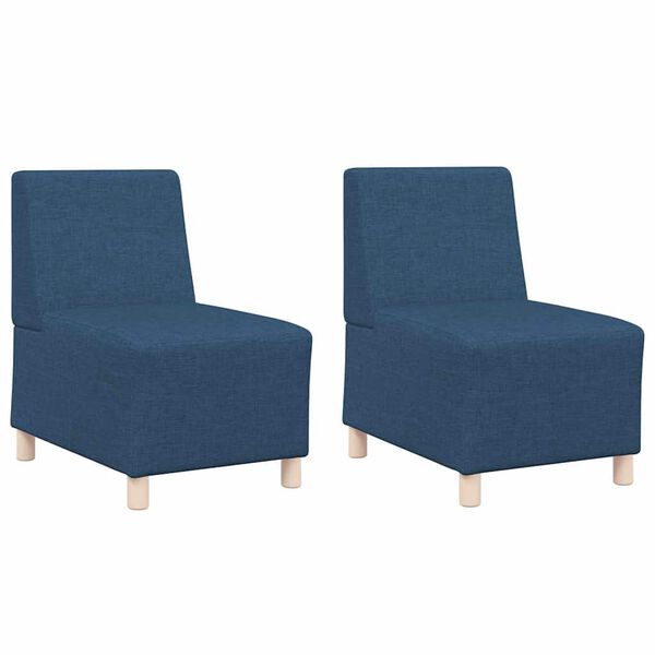 vidaXL Modulinis sofa vienetas be rankų 2 pcs Mėlyna 55 x 74 x 82 cm