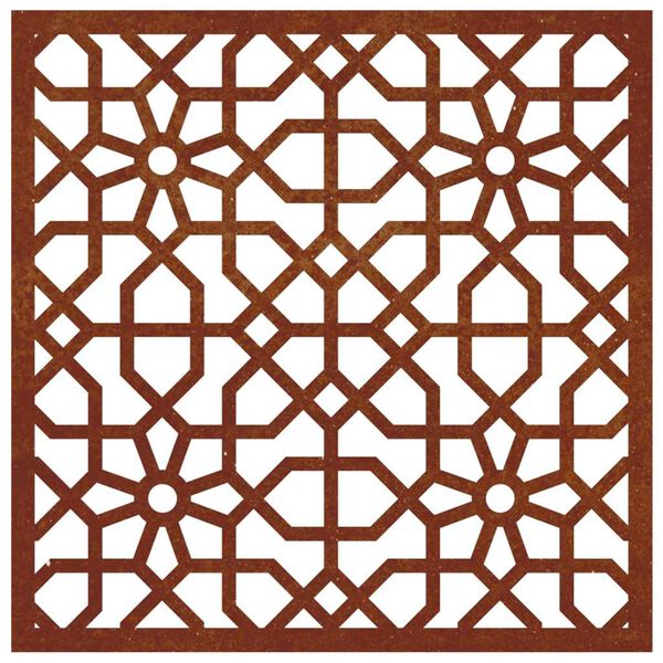 vidaXL Sodo sienos dekoracija, 55x55cm, corten plienas