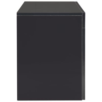 vidaXL TV spintelė su LED, juodos spalvos, 130x35x45 cm, labai blizgi