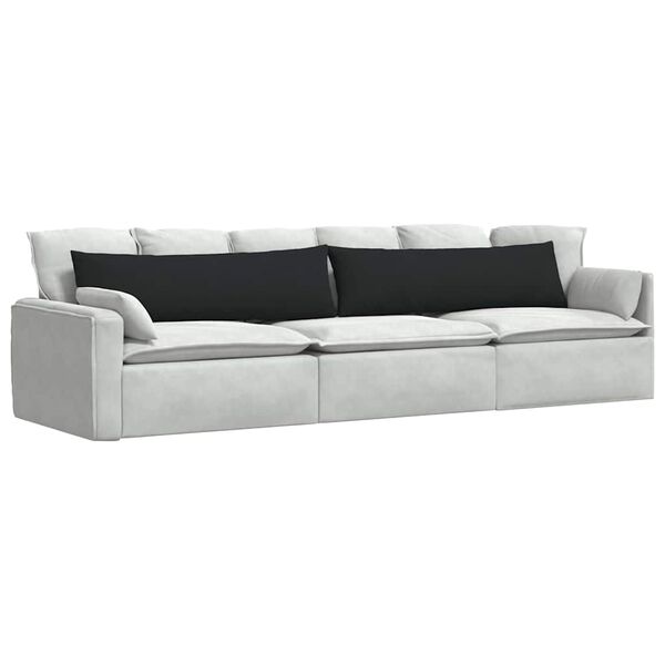 vidaXL Sofa Pagalvės 2 pcs Juoda 145 x 40 cm audinys