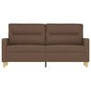 vidaXL Dvivietė sofa, rudos spalvos, 140cm, audinys
