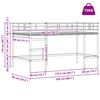 vidaXL Vaikų Lofto Lovos Rėmas Balta ir mėlyna 79,5 x 200 cm Metalas