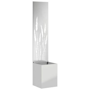 vidaXL Sodo privatumo ekranas &bdquo;Fretwork&ldquo; Sidabro 32 x 32 x 150 cm