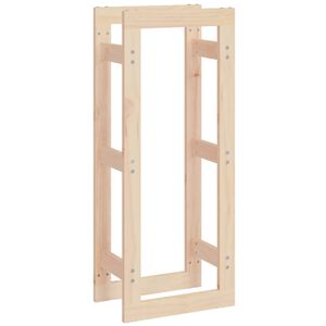 vidaXL Stovas malkoms, 41x25x100cm, pu&scaron;ies medienos masyvas