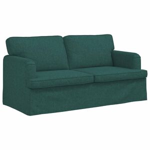 vidaXL Sofa Tamsiai žalia 162 x 80 x 85 cm audinys