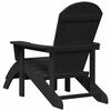 vidaXL Adirondack kėdė su pagalve Juoda 74 x 82 x 92cm HDPE