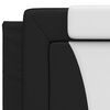 vidaXL Lovos rėmas, Viana, be čiužinio, juodas/baltas, 200x200cm, dirbtinė oda