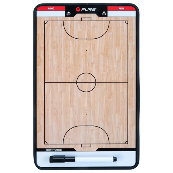 Pure2Improve Salės futbolo trenerio taktinė lenta, 35x22cm, dvipusė