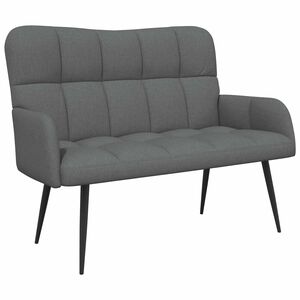 vidaXL Dvita&scaron;kė sofa Tamsiai pilka 115 x 61 x 87 cm Audinys