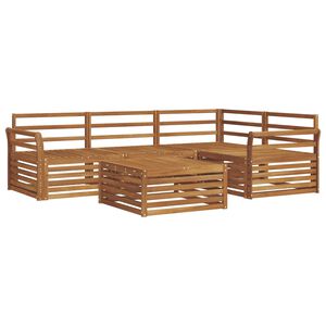 vidaXL Lauko sofos komplektas 5 pcs Natūrali