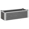 vidaXL Paauk&scaron;tinta sodo lova Pilka 75 x 30 x 22 cm WPC ir aliuminis