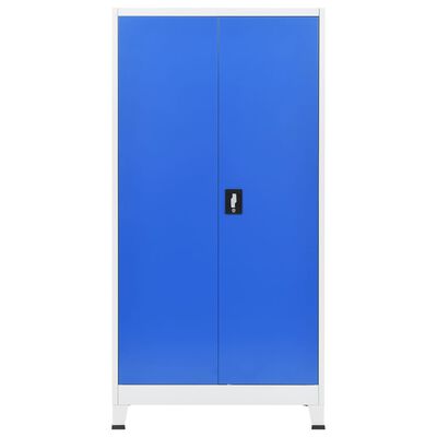 vidaXL Biuro spintelė, metalas, 90x40x180cm, pilka ir mėlyna