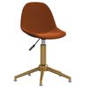 vidaXL Pasukamos valgomojo kėdės, 4vnt., rudos spalvos, aksomas