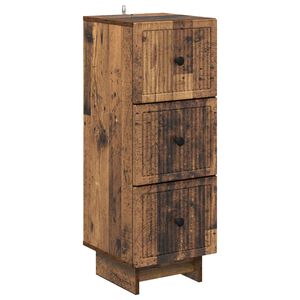 vidaXL Stalčių spintelė Sendintos medienos 33 x 34,5 x 90 cm