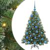 vidaXL Dirbtinė Kalėdų eglutė su 150 LED Žalia 120 cm PE ir PVC