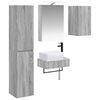 vidaXL Vonios baldų rinkinys 5 pcs Pilka Sonoma