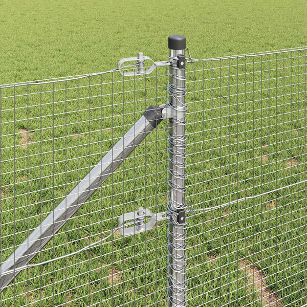 vidaXL Tvorelės stulpas Sidabro 25 x 1 m (19 x 19 mm tinklas) Plienas