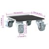 vidaXL Baldų ratukai, 4 vnt. su keltuvu, 13,5x13,5x6 cm, plienas, 1300 kg