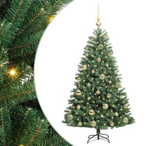 vidaXL Dirbtinė Sulankstoma Kalėdų Eglutė Žalia 120 cm PVC ir metalas